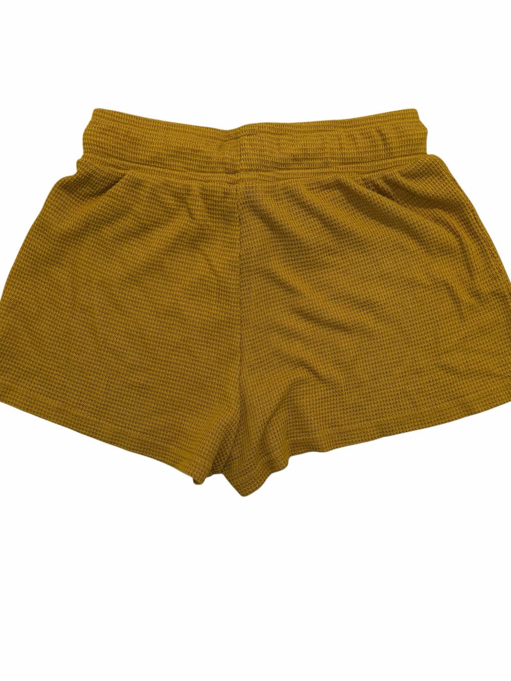 Urban Outfitters Waffle Knit Lounge Set Mustard Hoodie & Shorts S/XS - Picture 5 of 5
